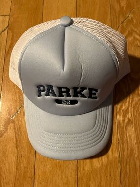 Parker Pale Blue & White Mesh Trucker Hat